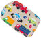 Wollhuhn ÖKO Kinder/Jungen/Mädchen Cooles Elastisches Stirnband/Haarband Bequem Zweilagig Jersey Oder Fleece Viele Motive 21215152 (Autos Beige/Bunt)