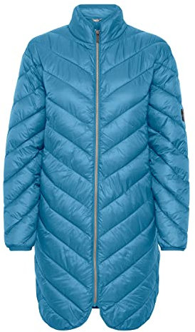 fransa FRBAPADDING Damen Steppmantel Wintermantel Winterjacke mit Stehkragen Lang abgerundeter Saum, Größe:XS, Farbe:Storm Blue (174716)