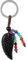 KYEYGWO Obsidian Heilung Kristall Engelsflügel Schlüsselanhänger für Unisex, 7 Chakra Stein Schlüsselring Deko Heilstein Flügel Taschenanhänger Glücksbringer Anhänger für Schlüsselband