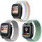 Kuaguozhe 3-Stück Kinder Armbänder Kompatibel mit XPLORA X5 / XGO2/XGO3 Armband,Kids Smartwatch Weich Sport Nylon Ersatzbänder für X5 Play/XGO 2/XGO 3,Mädchen Jungen Geschenk, Regenbogen+Muschel+Grün