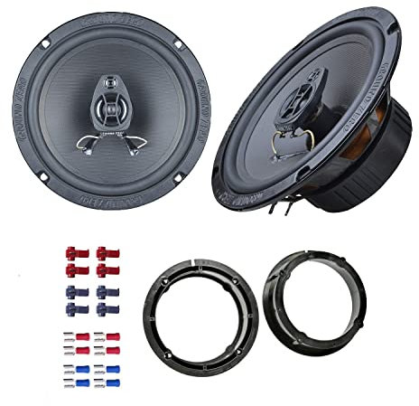 Ground Zero GZFF6.5 Lautsprecher mit Einbauset passend für VW Volkswagen Golf V 2003-2008 Türen hinten 240 Watt 165mm 2 Wege Koax
