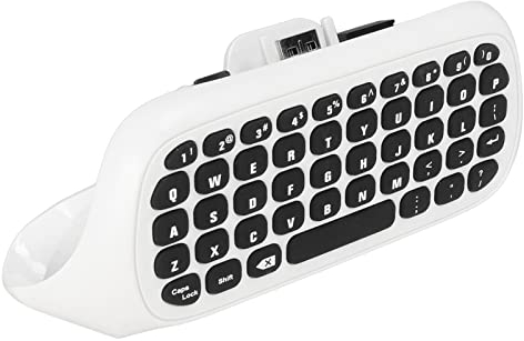 Tastiera controller per Series X, tastiera wireless chatpad messaggio, con auricolare e jack audio, ricevitore 2.4G incluso, bianco