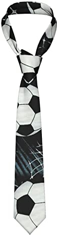 FWJZDSP Jungen-Fußball-Mode-Krawatte aus Seide, Business-Manschettenknöpfe, gewebtes Krawatten-Set, Geschenk