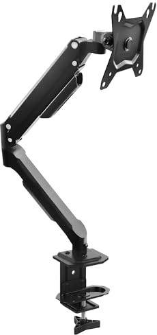Atlantis P022-D306ASN GAS Lift Supporto e Braccio per Monitor PC singolo da 13 a 32,Max 8Kg. Altezza regolabile, snodabile. Inclinaz +/- 45°, Pivot +/- 180°, Rotaz 360° e Giro 180°. Vesa 75/100.