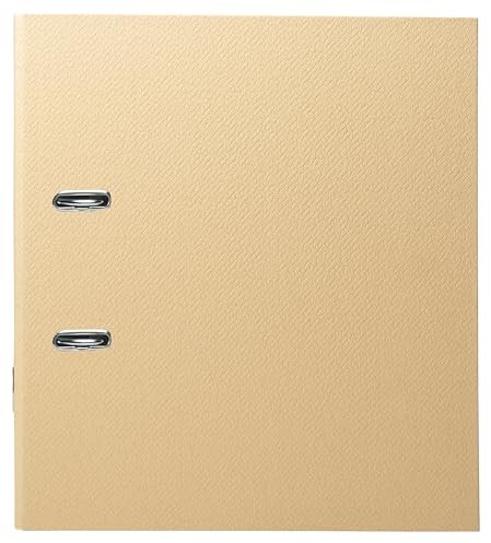 Exacompta - 53602E Prem'Touch Office By Me Aktenordner - Rücken 80 mm - Mechanik 75 mm - Grifföse - Außenmaß 32 x 29 cm - Ordner A4 - Beige