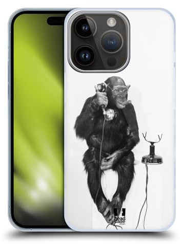 Head Case Designs AFFE Am Telefon Komische Tiere Harte Rueckseiten Handyhülle Hülle Huelle kompatibel mit Apple iPhone 15 Pro