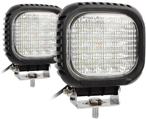 AUTOJARE 48W CRE LED Arbeitsscheinwerfer 12V 24V Zusatzscheinwerfer 4800LM Offroad Scheinwerfer Motorrad Flutlicht für Traktor Bagger offroad SUV ATV UTE UTV (2 Stück)