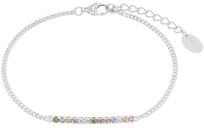 s.Oliver Armband 925 Sterling Silber Damen Armschmuck, mit Zirkonia synth., 17+3 cm, Silber, Kommt in Schmuck Geschenk Box, 2037839