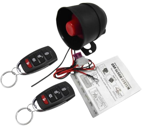 Kacepar Universal 12V Car Alarm System, Car Alarm Device, Suitable for DC12V Cars
