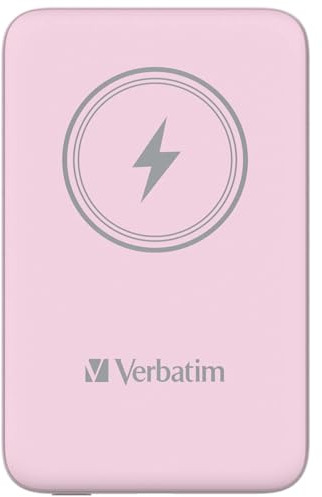 Charge 'n' Go Magnetic Wireless Power Bank 5000 Rosa