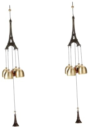 POPETPOP 2st Windspiele Aus Metall Austausch des Chaiselongue-netzes Metalldekor Exklusive Windspiele Balkon Dekoration Vintage Wohnkultur Dekorative Windglocke An Der Tür Dekorationen