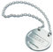 Decanter Label Gin Solid Sterling Silver 925 Heavy Round with Feature Hallmark. Made & Hallmarked in Birmingham Gift Boxed