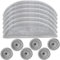 DianSung 6Pcs Mop pad + 6Pcs Edge moppad for Roborock S8 MaxV Ultra, S8 Max Ultra Robot Vacuum Cleaner Replacement Part, Microfiber Mop Cloth Washable Wipes Accessories