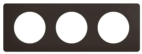 LEGRAND | Plaque 3 Postes Noir Mat, Céliane, Finition Déco Moderne, Compatible Avec Mécanismes Céliane, 90% Matière Recyclée