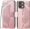 EASSGU Funda para Vivo Y28 (6.68 Inches) Flip Folio Carcasa Magnética de Cuero para Teléfono con 3 Ranuras para Tarjetas 1 Wallet, Case - Oro Rosa