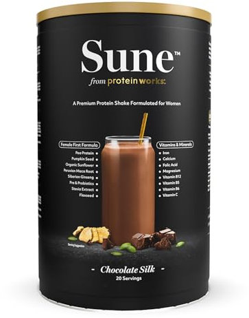 Protein Works - Sune - Protein Shake Formulated for Women - 600g - 20g Vegan Protein with Added Nutrients - Soy Free, Gluten Free, Naturally Low in Caffeine - Chocolate