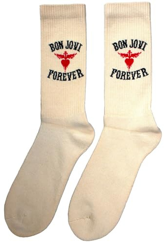 Rock Off officially licensed products Bon Jovi Forever Band Logo Terry Socks One Size
