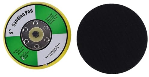 125 mm Klett Schleifteller, 5 Zoll Schleifer-Stützteller, M8 Klett Schleifpapierteller Poliertablett Polieren Schwabbeln Elektroschleifer Schleifwerkzeug für Winkelschleifer/Exzenterschleifer