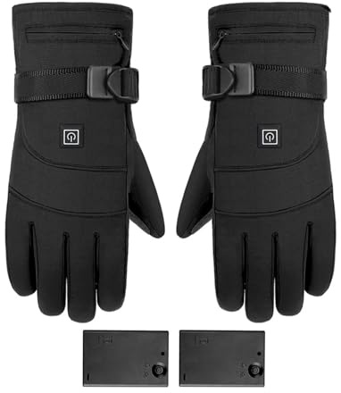 Yidueace Battery Heated Gloves for Men, Electric Heated Gloves - 3.7V Battery Operated Touch Screen Heating Gloves with 3 Temperature Settings | Fast Heating of