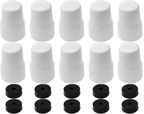 SANTUO 10 Pack Radiator Valve Caps 25mm, White Plastic Radiator Caps - Universal Push-Fit Decorative Covers for Valve Protection, Easy to Install