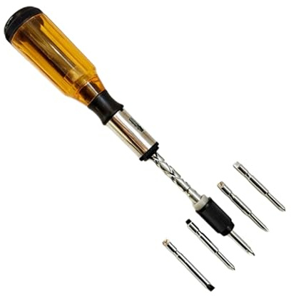 Jeu de tournevis à cliquet, spirales semi-automatiques avec 5 embouts remplaçables, Push Pull