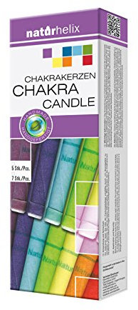 Naturhelix Chakrakerzen in Spektralfarben - 7er-Packung