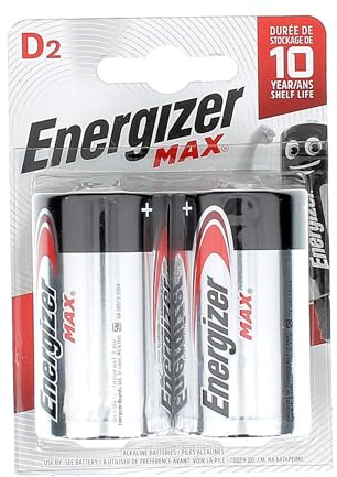 Energizer Batterie Alkaline, Mono, D, LR20, 1.5V Max, Retail Blister (2-Pack)