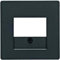 Hager Zentralplatte Anschlussdose TAE/Lautsprecher Q.1/Q.3 anthrazit