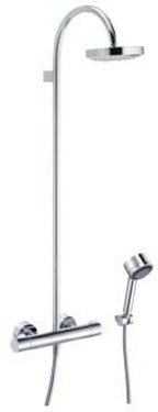 Keuco 53924010200 Brausemischer Plan blue für Aufputz-Montage mit Kopfbrause, verchromt