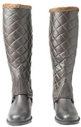Hy Winter Quilted Half Chaps Brown Medium