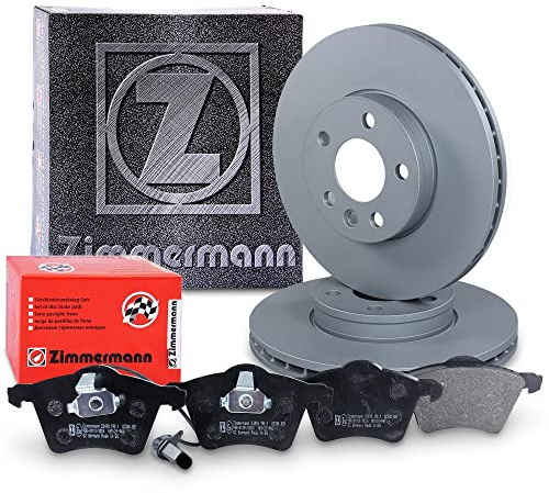 ZIMMERMANN Bremsenset Vorderachse inkl. Bremsscheiben Belüftet Ø 300 mm + Bremsbeläge vorne Kompatibel mit FORD GALAXY I (WGR), SEAT ALHAMBRA (7V8, 7V9), VW SHARAN (7M8, 7M9, 7M6)