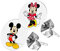 Piersando Ohrstecker Ohrringe Runde Kleine Stecker für Damen oder Kinder Silber mit Minnie und Mickey Mouse Motiv