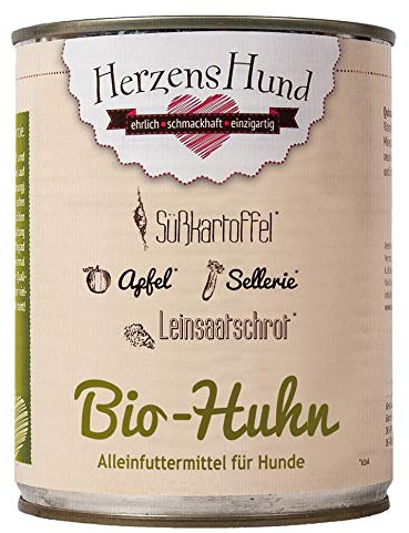 Herzenshund Bio Huhn mit Bio Süßkartoffel 800g