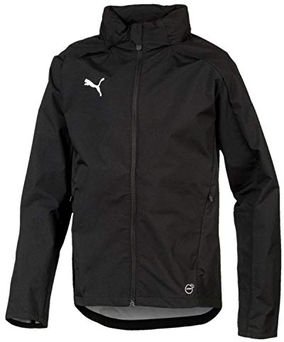 PUMA Kinder Liga Training Rain Jacket, Black White, 128