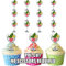 AK Giftshop PRE-CUT Gin And Tonic - Edible Cupcake Toppers/Cake Decorations (Pack of 12)