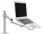 ThingyClub® Adjustable Aluminium Universal Single Laptop Notebook or Tablet Desk Mount Arm Stand Bracket with Tilt and Swivel (Single Laptop - Silver)
