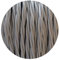 10 Metres - Grey 2 Core Twisted Vintage Retro Italian Braided Fabric Lighting Cable | Woven Silk Rayon | Flexible Wire Cord | Pendants - Table Lamps - Floor Lighting | UK & European Approved Standards