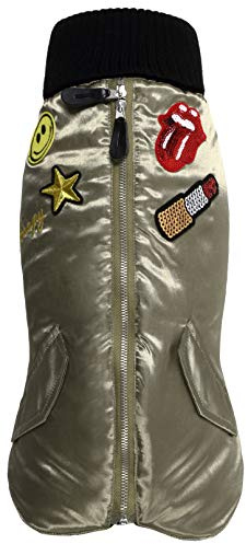 Wouapy 727442 Bomber Stone Hundemantel Khaki Größe 42