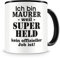 Samunshi® Maurer Tasse mit Spruch Geschenk für Maurer Mann Frau Kaffeetasse groß Lustige Tassen zum Geburtstag schwarz 300ml