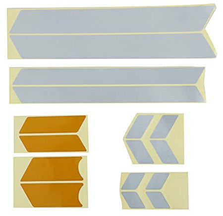 C-FUNN Adesivo Riflettente Moto Bici Avvertimento Decalcomanie per Xiaomi Mijia M365 M187 Scooter Elettrico - Giallo