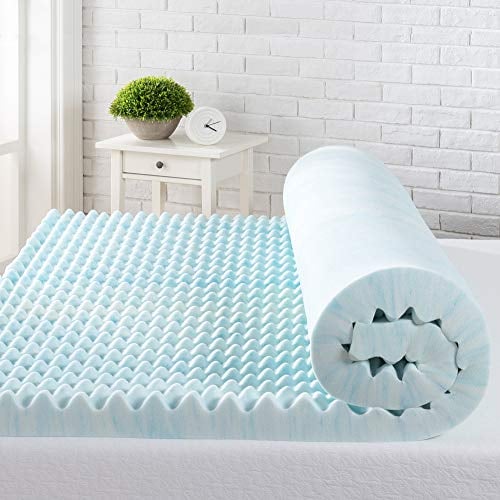 Zinus Matratzenauflage 140x200 cm - Härtegrad H2-H3 - Höhe7,6 cm - Öko-Tex zertifiziert - Cooling Swirl Gel Matratze in Memory Schaum