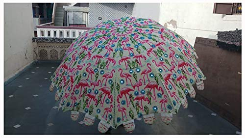 Terrassenschirme ~ hübscher handgefertigter britischer Flamingo-Gartenschirm