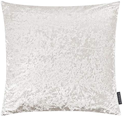 Magma Heimtexil Shanta Kissenhülle Kissenbezug - Größe ca. 50 x 50 cm - samtig weich kuschelig - einfarbig in Champagner oder Elfenbein, Farbe Wohnen:Magma_Elfenbein_081