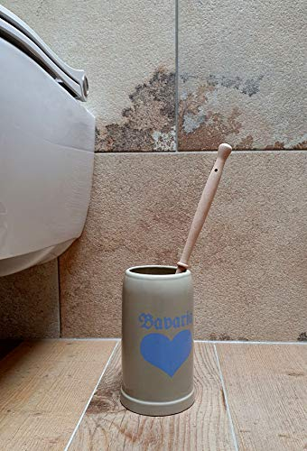x-mike Toilettenbürste mit Bavaria Maßkrug-Behälter - WC-Bürste mit Naturborsten für Badezimmer & Gäste-WC