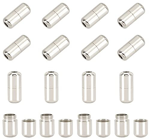 PH PandaHall Shoelace Lock, Platinum, 8mm x 18mm (hole: 3mm)