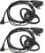 HYSHIKRA Oreillette de Talkie-walkie 1 Broche 2,5 mm Compatible avec Motorola TLKR T92 H2O T60 T80 T82 Extreme, Casque en Forme de D avec Micro (2 pièces)