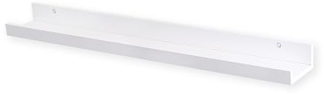Wackadoo Bilderleiste Holz, bilderegale für die Wand, Bilderleiste weiß, FSC Holz Wand Regal, schweberegal (Weiß, 70)