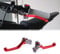 JESTOP Dirt Bike Kupplungs- & Bremshebel-Set, 6061 Billet Pivot verstellbar für Sur Ron Light Bee Segway X260 X160, klappbar links & rechts (rot)