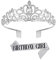Colexy Kronenkristall Tiara Geburtstagskrone Schärpe, Strass Geburtstag Krone Tiara, Geburtstag Tiara Crown Mädchen Geburtstag Silber Birthday Girl Schärpe, für Partyzubehör Dekorationen Geburtstag