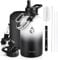 RAYMYLO Insulated Water Bottle 64 oz, Triple Wall Vacuum Stainless Steel (Cold for 48 Hrs), Leak Proof & Non-BPA, Half Gallon Water Flask Jug with Paracord Handle & Straw Spout Lids, White/Black